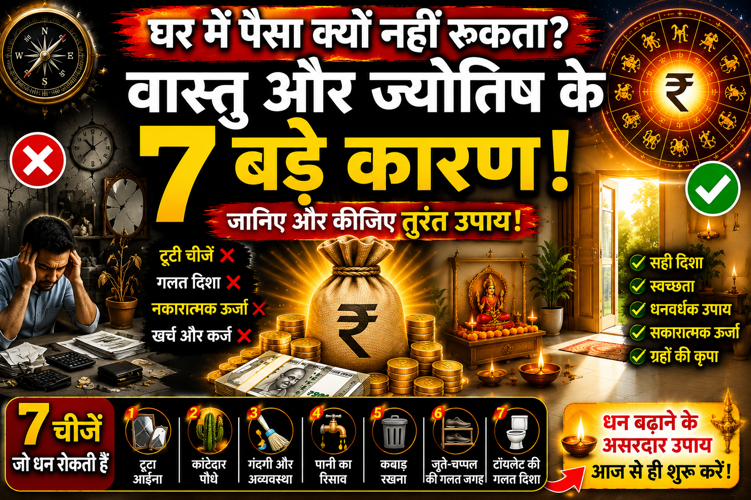 घर में पैसा क्यों नहीं रुकता