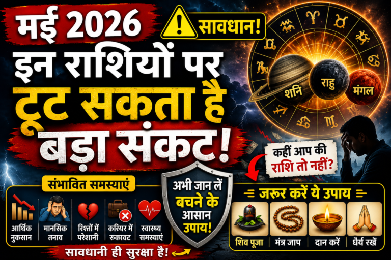 मई 2026 में इन राशियों पर टूट सकता है बड़ा संकट