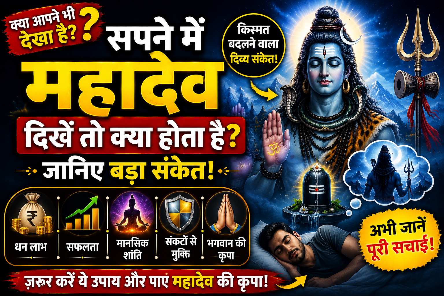 सपने में महादेव दिखें तो समझिए बदलने वाली है किस्मत