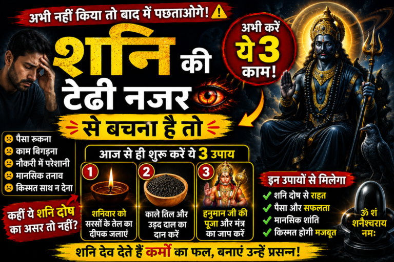 शनि की टेढ़ी नजर से बचना है तो तुरंत करें ये 3 काम