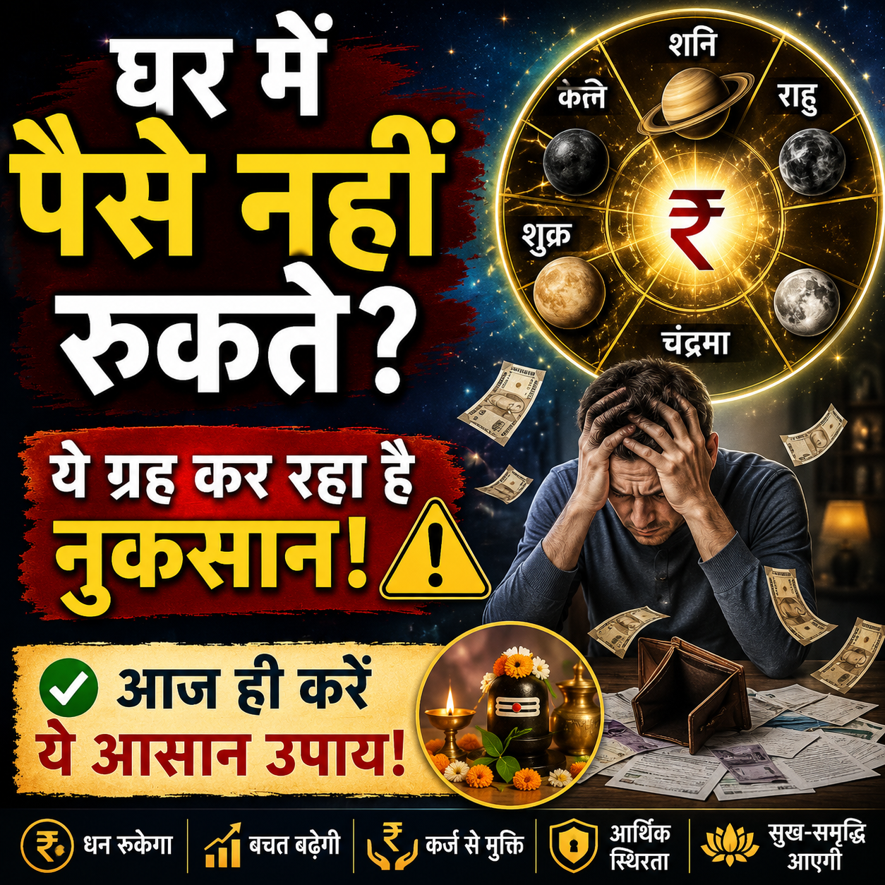 घर में पैसे नहीं रुकते