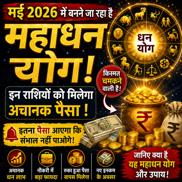 मई 2026 में बनने जा रहा है महाधन योग