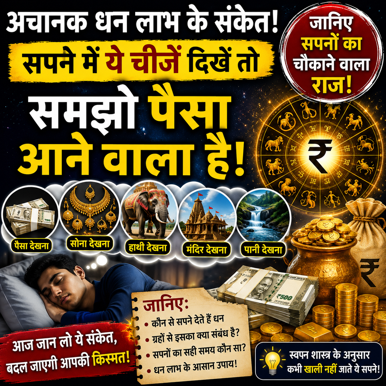 अचानक धन लाभ के संकेत